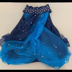 Rhinestoned Tulle Halter Top